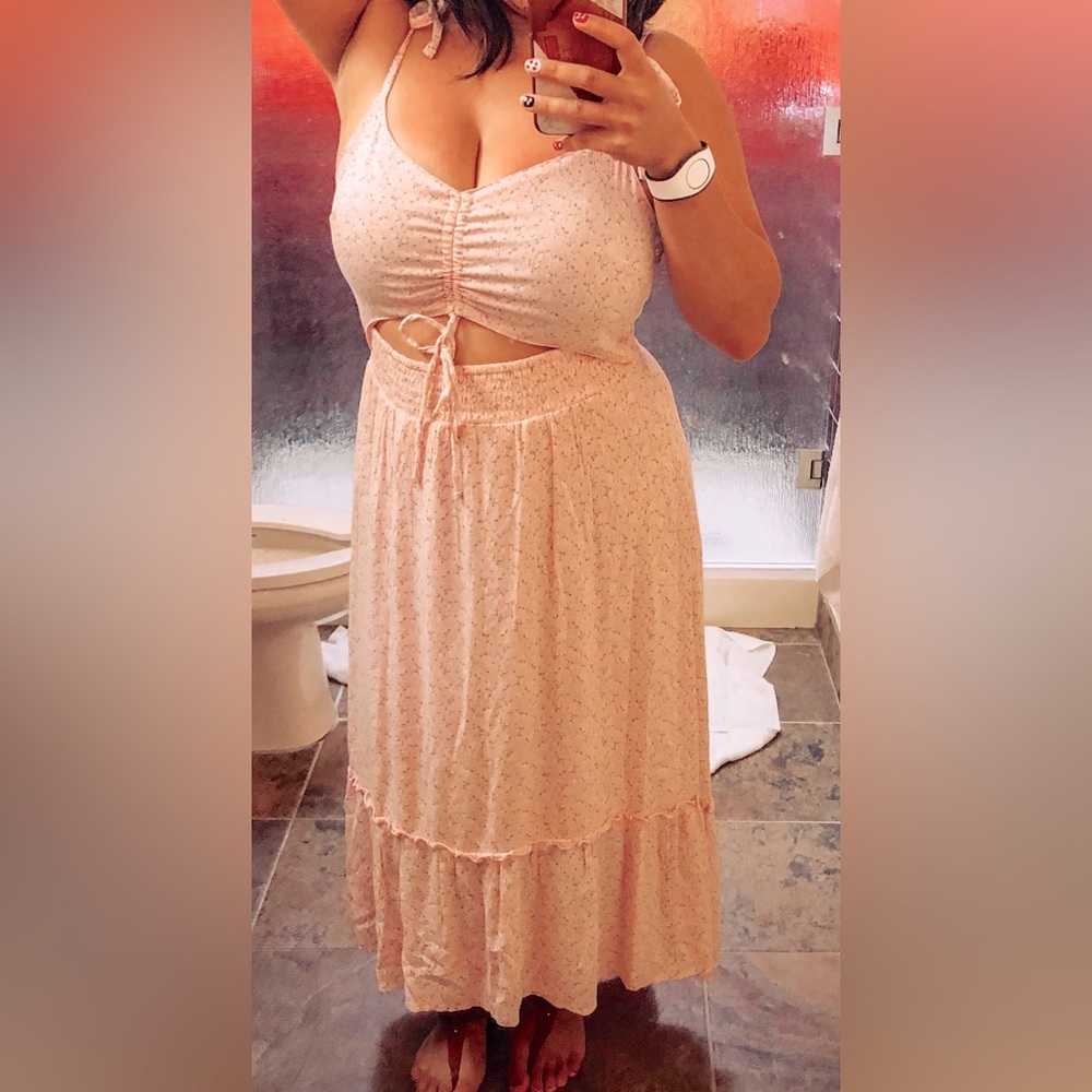 Pink Hollister High Low Dress